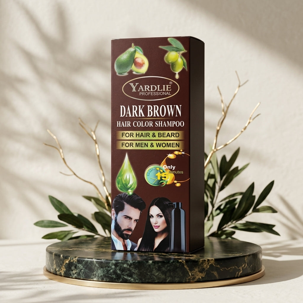 YARDLIE Professional Hair Color Shampoo for Hair & Beard