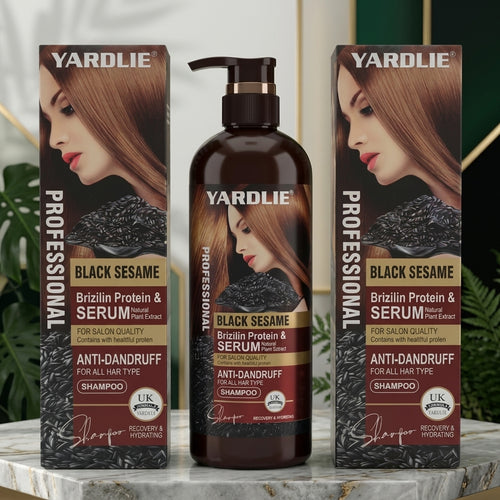 YARDLIE Black Sesame Shampoo - Brizilin Protein & Serum - Anti-Dandruff