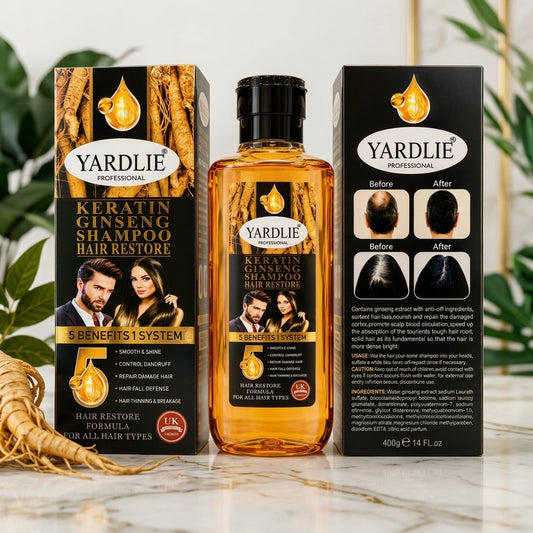 YARDLIE Professional Keratin Ginseng Shampoo - Hair Restore Formula 400g
